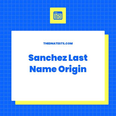 sanchez last name meaning